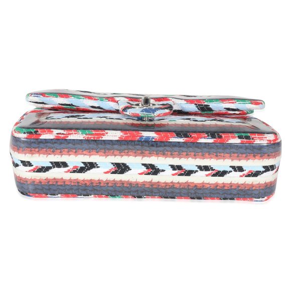 Chanel Multicolour Tweed Silicone Braid Medium Classic Flap - Picture 5 of 7
